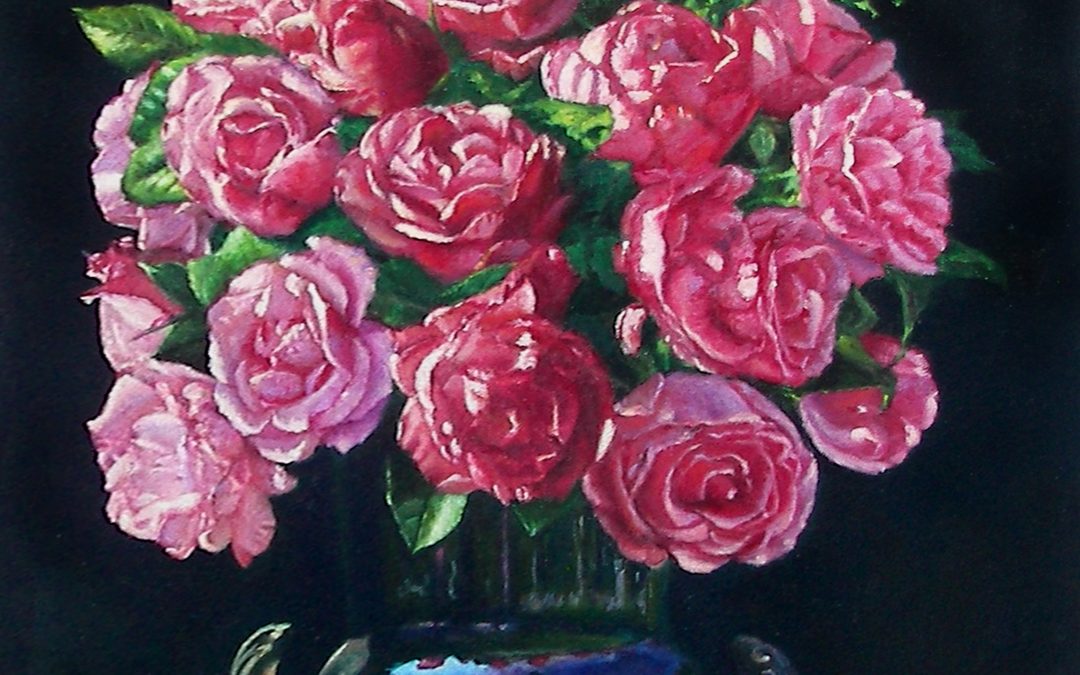 Roses in a Silver Urn